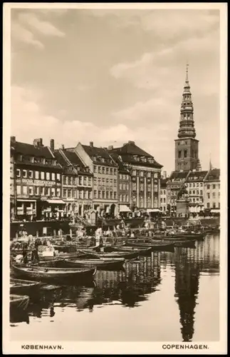 Postcard Kopenhagen København Gammel Strand Fischmarkt 1932