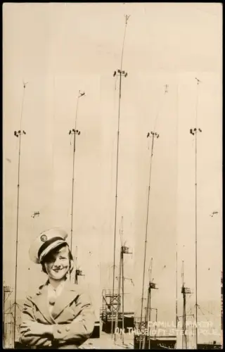 ALOFT STEEPOLE Camilla Mayer Funkanlagen Fotokarte Militaria USA 1940