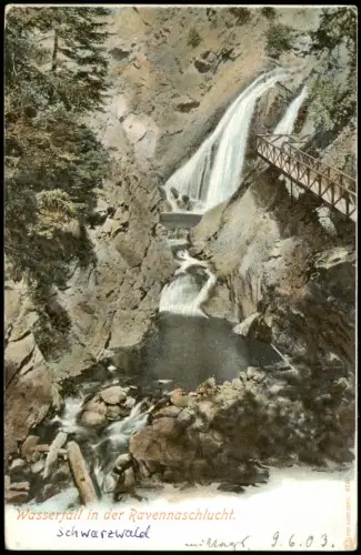 Ansichtskarte Ravenna-Wasserfall Ravenna-Wasserfall 1903