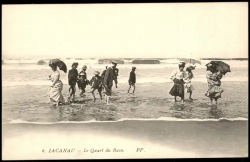 Lacanau-Ocean Lacanau-Océan Le Quart du Bain. Feine Herrschaften Strand 1912