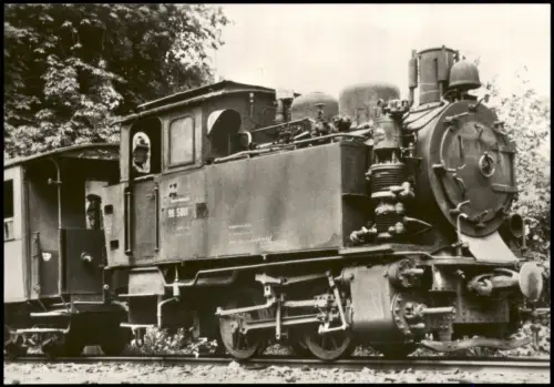 DDR Foto-/Sammelkarte Thema Dampflokomotive der Spremberger Stadtbahn 1970