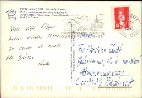 CPA Lourdes Lorda La Basilique Souterraine St-Pie X 1976