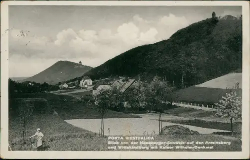 Ansichtskarte Porta Westfalica Bäuerin Arminsberg Denkmal 1940