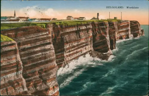 Ansichtskarte Helgoland (Insel) Westküste 1927