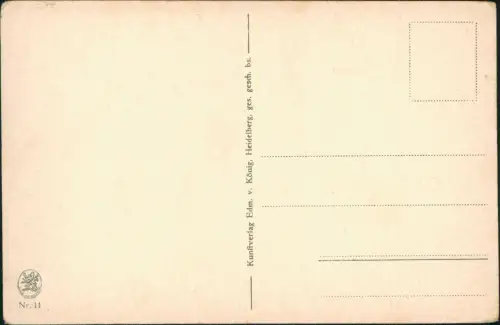 Ansichtskarte Heidelberg Der Erker am Bibliothekabau 1923