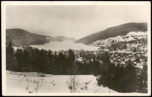 Gerdsee Gérardmer Panorama-Ansicht im Winter, Vosges en Hiver 1940