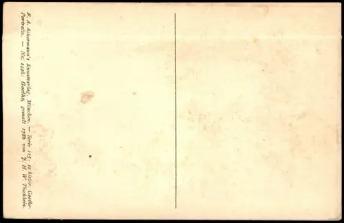 Künstlerkarte Goethe-Portrait Goethe gemalt H. W. Tischbein 1920