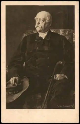 Ansichtskarte  Bismarck Porträt Kunst Künstlerkarte Walter Petersen 1910
