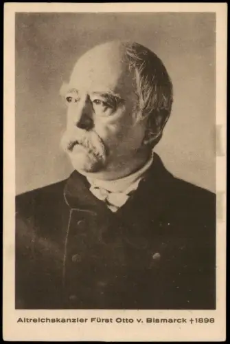 Ansichtskarte  Altreichskanzler Fürst Otto v. Bismarck (Porträtierung) 1915