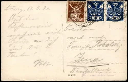 Postcard Aussig Ústí nad Labem Fabrik und Bahnstrecke Fotokarte 1920