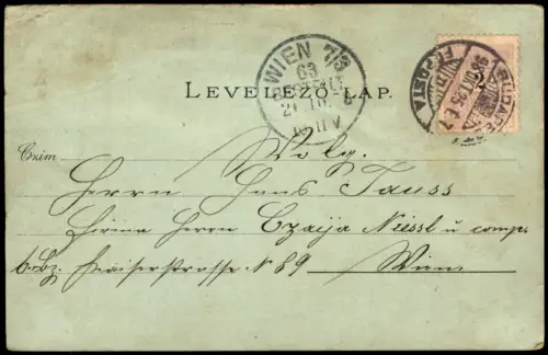 Postcard Budapest WESTBAHNHOF DER K. UNG. STAATSBAHNEN 1898