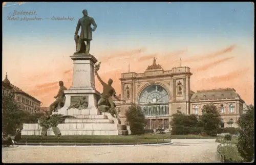 Postcard Budapest Keleti pályaudvar Ostbahnhof 1910   K.U.K. Feldpostkarte