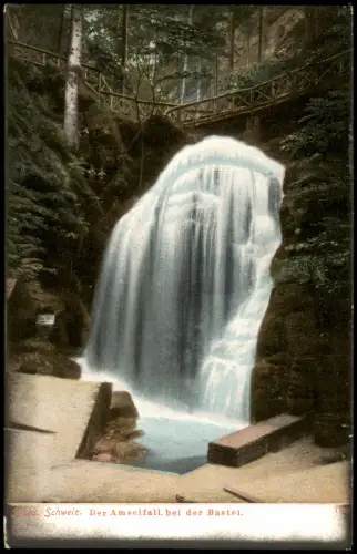Ansichtskarte Rathen Amselfall Sächsische Schweiz Elbsandsteingebirge 1905