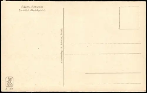 Rathen Gaststätte Sächs. Schweiz Wasserfall Amselfall Basteigebiet 1910