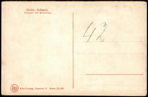 Krippen-Bad Schandau Panorama-Ansicht mit Elbe und Sächsische Schweiz 1910