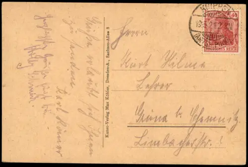 Ansichtskarte Rathen Amselfall Wasserfall Elbsandsteingebirge 1921