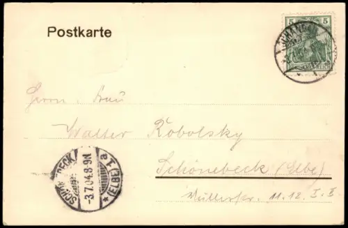 Ansichtskarte Bad Schandau Panorama-Ansicht Blick von der Schlossbastei 1904