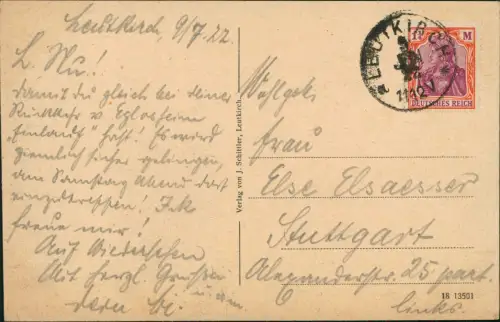 Ansichtskarte Leutkirch im Allgäu 2 Bild Stadt und Schloß Zeil 1922