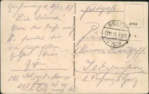 Ansichtskarte Eisenach Stadtblick 1917