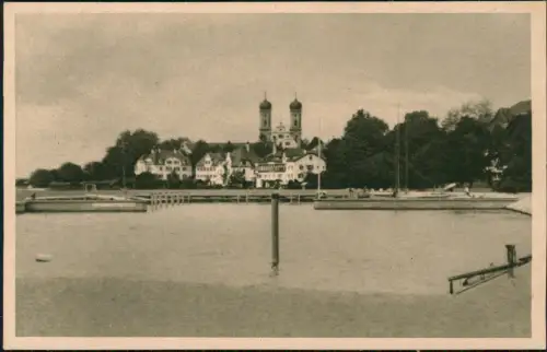 Ansichtskarte Friedrichshafen Hafen Bassin 1924
