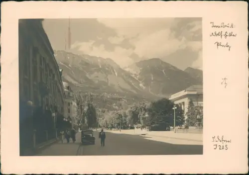 Ansichtskarte Innsbruck Platz und Auto - Fotokarte 1930