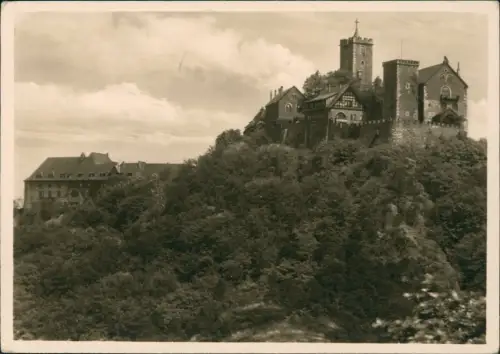 Ansichtskarte Eisenach Die Wartburg mit Wartburg-Hotel 1930