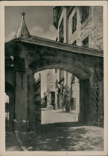 Wernigerode Feudalmuseum Schloß Große Einfahrt mit Hauptportal 1954