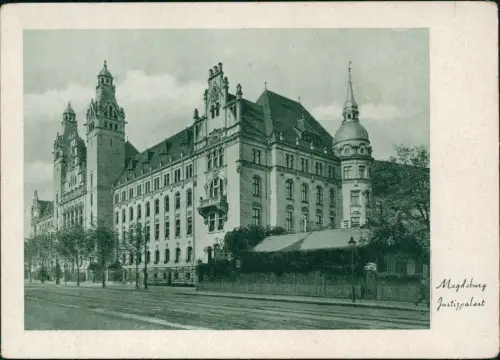 Ansichtskarte Magdeburg Justizpalast 1940