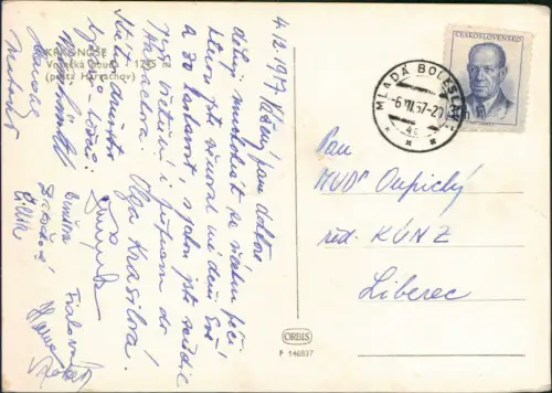 Harrachsdorf Harrachov Wosseckerbaude Vosecká bouda im Winter 1957