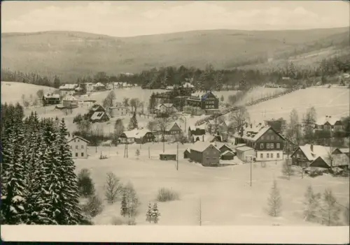 Postcard Harrachsdorf Harrachov Rekreační středisko ROH im Winter 1957