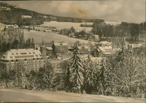 Postcard Johannisbad Janské Lázně Stadt im Winter Fotokarte 1964