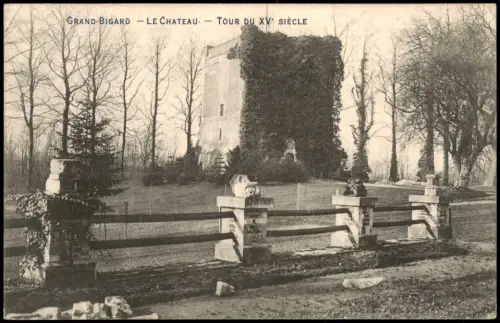 Groot-Bijgaarden-Brüssel Grand Bigard Bruxelles CHATEAU TOUR DU XV SIÈCLE 1917
