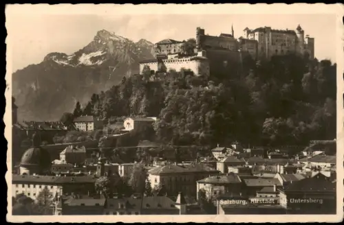 Ansichtskarte Salzburg Altstadt Untersberg - Fotokarte 1939