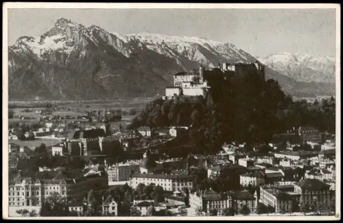 Ansichtskarte Salzburg gegen den Untersberg 1942