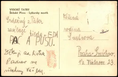 Tschirmer See Vysoké Tatry Štrbské Pleso (Csorbató) Sprungschanze  1961