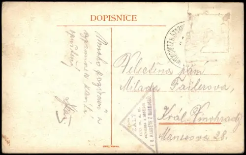 Postcard Starkenbach Jilemnice Pozdrav ze Žalého im Winter 1914