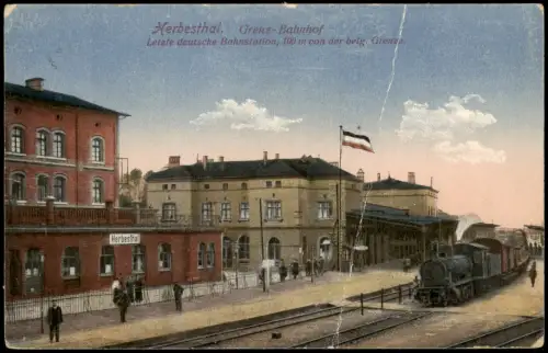 Herbesthal-Lontzen Herbesthal Lontzen Bahnhof Dampflokomotive 1917