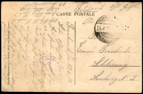 Postkaart Namur Namen Stade de Jeux et Hôtel de la Citadelle. 1917