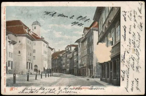 Ansichtskarte St. Gallen Wyl Wil Kirchgasse 1911