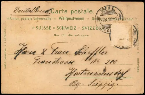 Ansichtskarte St. Gallen Wyl Wil Kirchgasse 1911