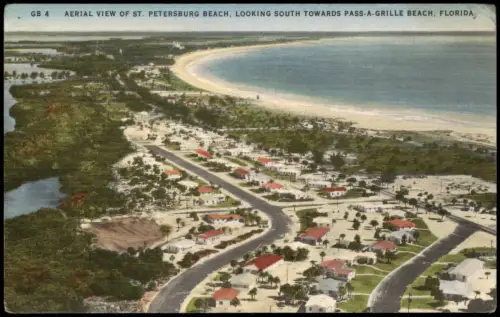 St. Petersburg  Aerial View Luftaufnahme Luftbild USA Grille Beach Florida 1939