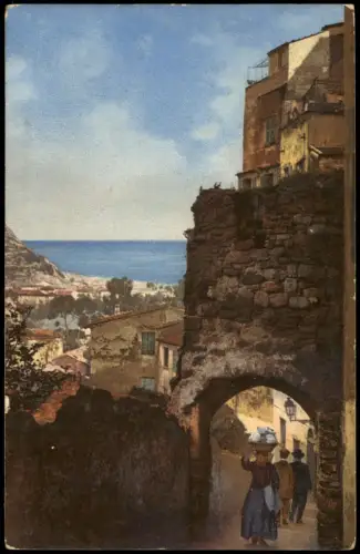 Cartolina Ventimiglia Riviera di Ponente. Photochromie 1912