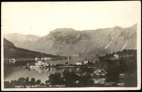 Postcard Kotor Cattaro (Котор) Partie dans le Canal de Cattaro 1927