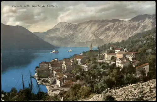 Kotor Cattaro (Котор) Perasto nelle Bocche di Cattaro. Photochromie 1912