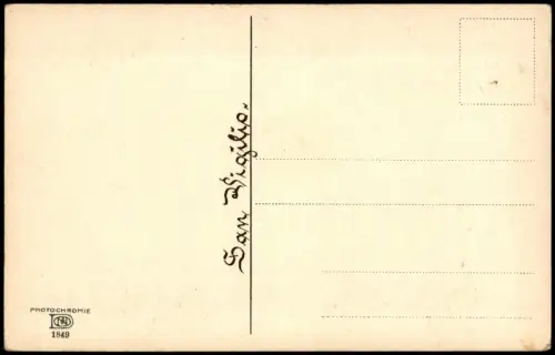 Garda Punta San Vigilio Photochromiekarte Stimmungsbild Natur 1910