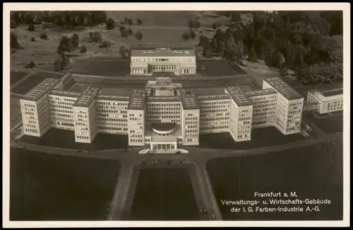 Frankfurt am Main Luftbild Wirtschafts-Gebäude I.G. Farben-Industrie A.-G. 1930