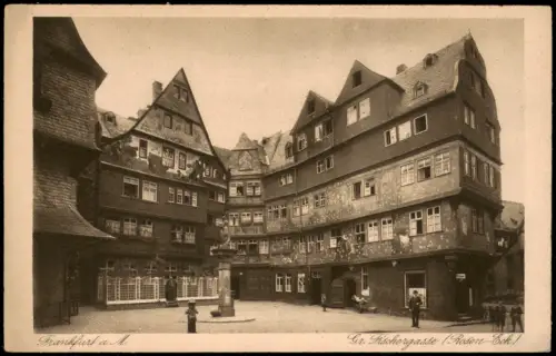 Frankfurt am Main Große Fischergasse (Partie am Rosen-Eck) 1910