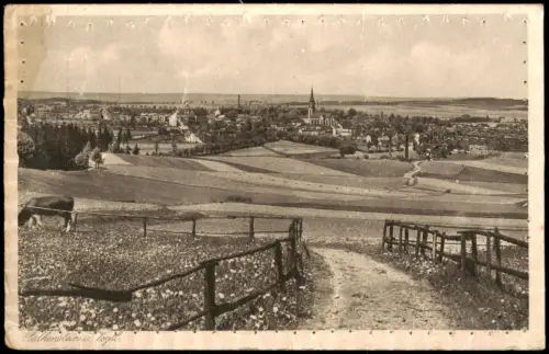 Ansichtskarte Falkenstein (Vogtland) Panorama-Ansicht Fernansicht 1942