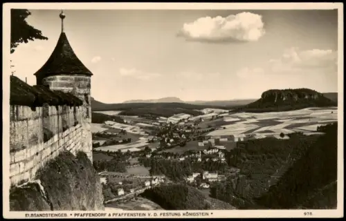 Pfaffendorf-Königstein (Sächsische Schweiz) ELBSANDSTEINGEBIRGE   FESTUNG  1930
