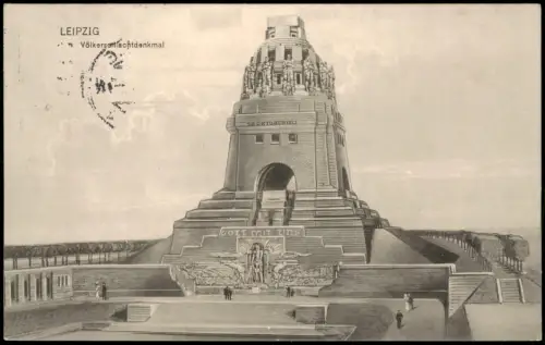 Ansichtskarte Leipzig Völkerschlachtdenkmal Künstlerkarte 1913